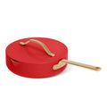 Beautiful 12pc Ceramic Non - Stick Cookware Set with Strainer Lids, White Icing by Drew Barrymore