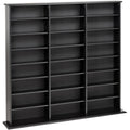Prepac 51" Triple CD DVD Wall Media Storage Rack in Black