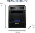 ML100TBAHR Ventless Propane Gas Blue Flame Space Heater with Thermostat Control for Living Room, Bedroom, Home Office, 10000 BTU, Heats up to 300 Sq. Ft., Includes Wall Mount, Black