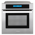 Cosmo 4 Piece Kitchen Appliance Package 30" Electric Cooktop 24" Single Electric Wall Oven 24" Built - in Microwave Drawer & French Door Refrigerator Kitchen Appliance Bundles