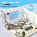 M Optimized 12000BTU Window Air Conditioner with Wi - Fi Enabled, Remote Control, Air Conditioner Window Unit Cooling up to 550sq.ft, 115V Window Ac Units for Rooms, Dehumidifier, Fan, Reusable Filter