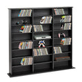 Prepac 51" Triple CD DVD Wall Media Storage Rack in Black